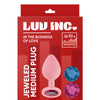 Luv Inc Jeweled Medium Plug With 3 Stones