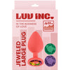 Luv Inc Jeweled Large Plug with 3 Stones