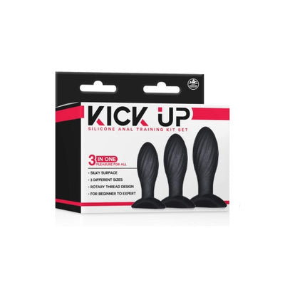 Excellent Power Kick Up 3 In 1 Silicone Anal Training Set