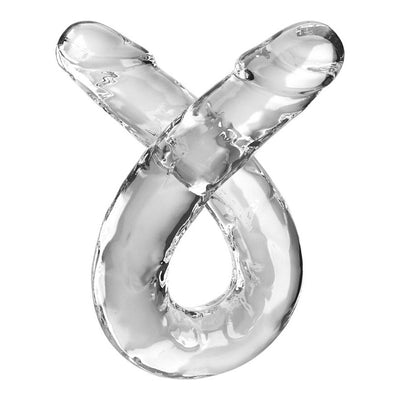 Pipedream King Cock Double Trouble Dildo - Colour: Clear