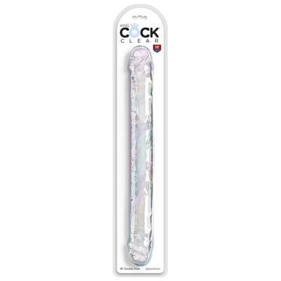 Pipedream King Cock Double Trouble Dildo - Colour: Clear