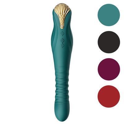 Zalo King PowerThrust Technology Bluetooth Vibrator with Swarovski Crystal 30.2cm