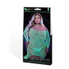 Lapdance Lingerie Lapdance Mini Dress with Off the Shoulder Sleeves - Colour: Glow In The Dark