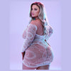 Lapdance Lingerie Lapdance Mini Dress with Off the Shoulder Sleeves - Colour: Glow In The Dark