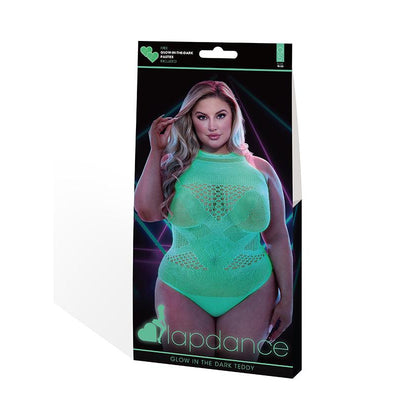 Lapdance Lingerie Lapdance Glow In The Dark High-Cut Teddy - Queen - Size: X