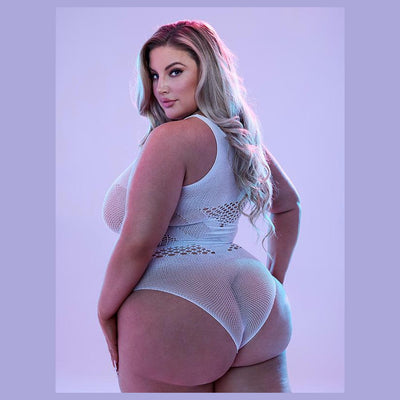 Lapdance Lingerie Lapdance Glow In The Dark High-Cut Teddy - Queen - Size: X