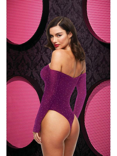 Lapdance Lingerie Off The Shoulder Sparkle Teddy