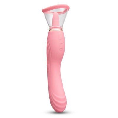 Le Wand Lick Rechargeable Double Ended Vibrator with Licking Tongue Stimulator