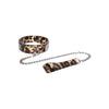 Excellent Power Leopard PU Collar and Leash