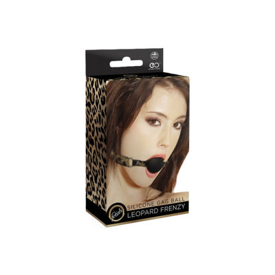 Excellent Power Leopard PU Leather Silicone Ball Gag