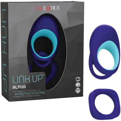 CalExotics Link Up Alpha Vibrating Couples Enhancer Ring with Ultra-Soft Silicone Support