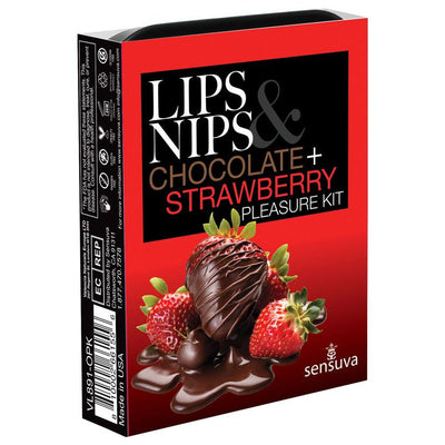 Sensuva Lips & Nips Chocolate Strawberry Pleasure Kit