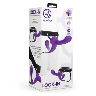 Together Lock-In Dual-Ended Vibrating Strap-On and Harness Set
