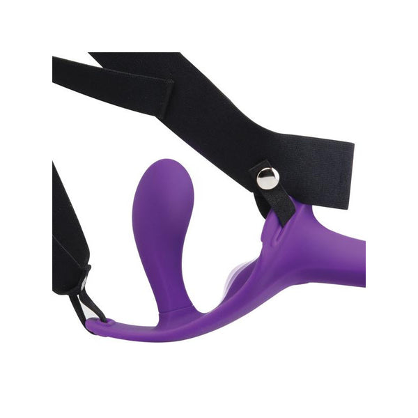 Together Lock-In Dual-Ended Vibrating Strap-On and Harness Set