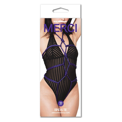 Merci Kink Bind and Tie 6mm Hemp Bondage Rope 50 Feet - Colour: Violet