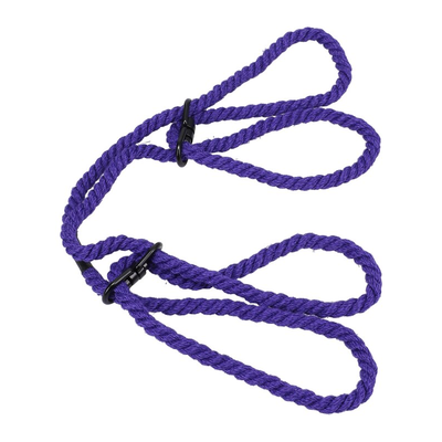 Doc Johnson Kink Merci Bind and Tie 6mm Hemp Wrist or Ankle Cuffs - Colour: Violet