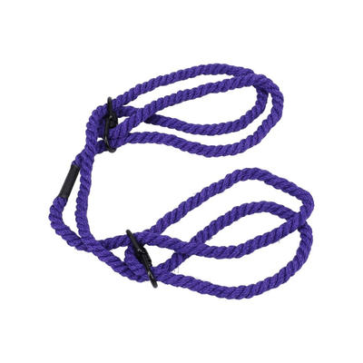 Doc Johnson Kink Merci Bind and Tie 6mm Hemp Wrist or Ankle Cuffs - Colour: Violet