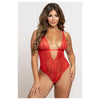 Seven Til Midnight STM-11797P Mesh Teddy with Open Crotch