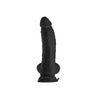 Shaft Model N 9.5 Inch Liquid Silicone Realistic Dildo with Balls - Colour: Black