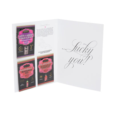 Kama Sutra Naughty Notes Greeting Card Yes To Love No To Clothes With 3 Romance Products