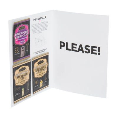 Kama Sutra Naughty Notes Greeting Card Yes To Love No To Clothes With 3 Romance Products