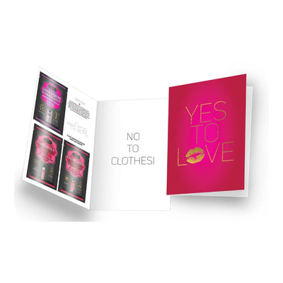 Kama Sutra Naughty Notes Greeting Card Yes To Love No To Clothes With 3 Romance Products