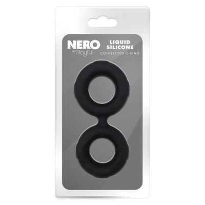 Playful Nero Liquid Silicone Connected C-Ring