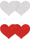 NS Novelties Pretty Pasties Glitter Hearts 2 Pair