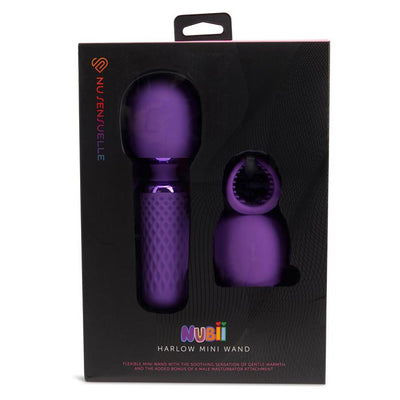 Novel Creations NU Sensuelle Harlow Nubii Mini Wand With Attachment - Colour: Purple