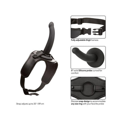CalExotics Onyxxx Thigh Strap with Silicone Probe