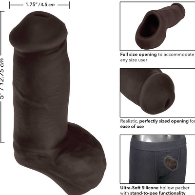 CalExotics Packer Gear 5 inch Silicone Packing Penis - Colour: Brown