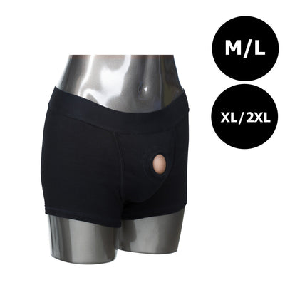 California Exotic Packer Gear Black Brief Harness - Colour: Black