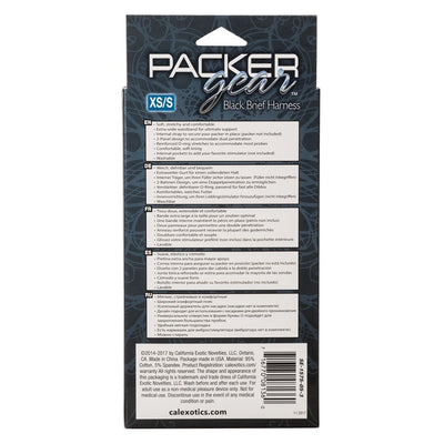 California Exotic Packer Gear Black Brief Harness - Colour: Black