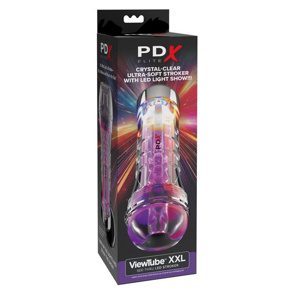 PDX Brands PDX Elite ViewTube XXL See-Thru EZ-Grip LED Stroker