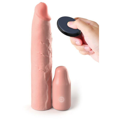 Pipedream Fantasy X-Tensions Elite 9 in. Sleeve Vibrating 3 in. Plug with Remote