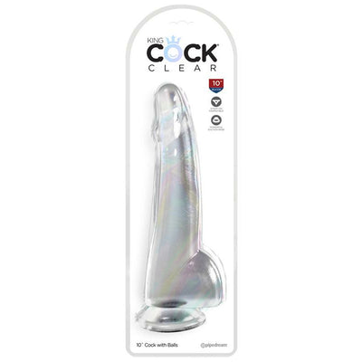 Pipedream King Cock Clear 10 inch with Balls