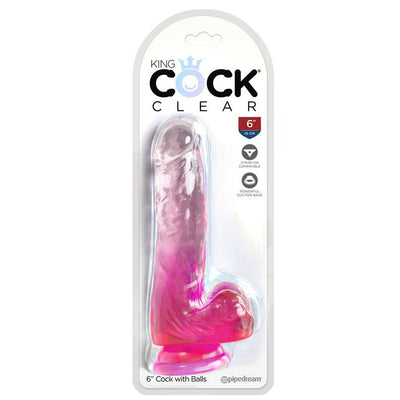 Pipedream King Cock Clear 6 inch with Balls