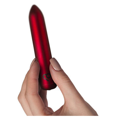 Rocks Off Golden Rose 16 Function Waterproof Rechargeable Bullet - Colour: Poppy Red