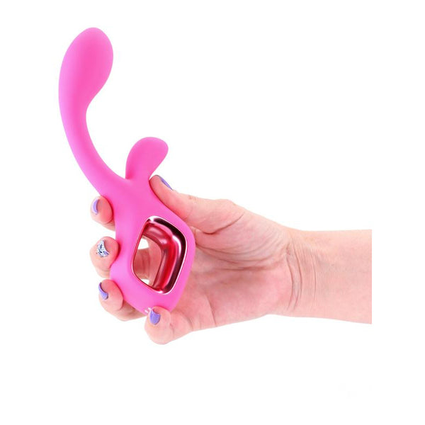 NS Novelties Pretty in Pink Velvet Silicone Rabbit Vibrator
