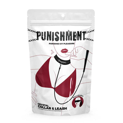 Punishment Crystal Detail Collar and 37 Inch Leash