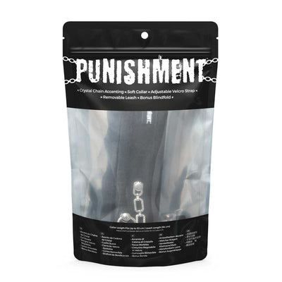 Punishment Crystal Detail Collar and 37 Inch Leash