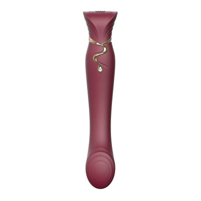Zalo Queen Set - G-Spot Pulse Wave Vibrator With Suction Sleeve - Colour: Twilight Purple