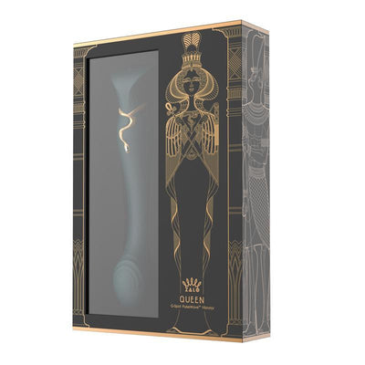 Zalo Queen Set - G-Spot Pulse Wave Vibrator With Suction Sleeve - Colour: Twilight Purple