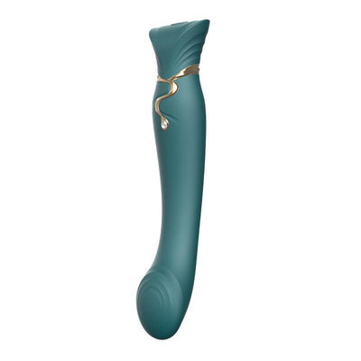 Zalo Queen Set - G-Spot Pulse Wave Vibrator With Suction Sleeve - Colour: Twilight Purple
