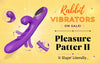 Promotional banner featuring Rabbit vibrators on sale with the purple Pleasure Patter II rabbit vibrator with the tagline 'It Slaps! Literally...'
