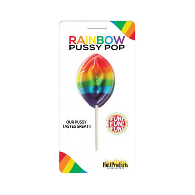 Hott Products Rainbow Pussy Pops Multi-Flavoured Shaped Lollipop