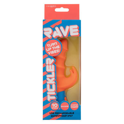CalExotics Rave Tickler Dual Massager with Swirled Shaft and Triple Ticklers