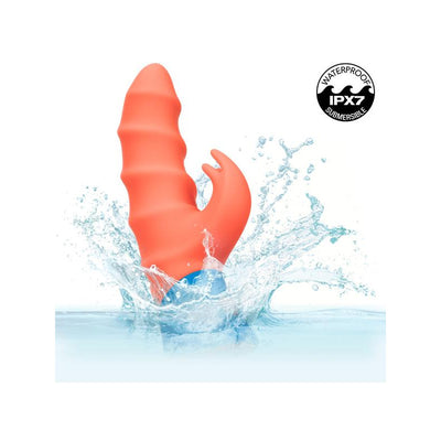 CalExotics Rave Tickler Dual Massager with Swirled Shaft and Triple Ticklers