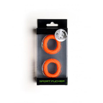 Sport Fucker Ready Rings Glow Liquid Silicone Cock Ring - Colour: Orange
