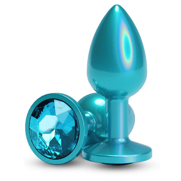 NS Novelties Rear Assets Iridescent Anal Toy Small - Colour: Teal